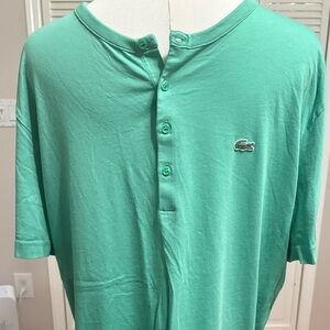 Lacoste Men's Green Cotton Shirt
